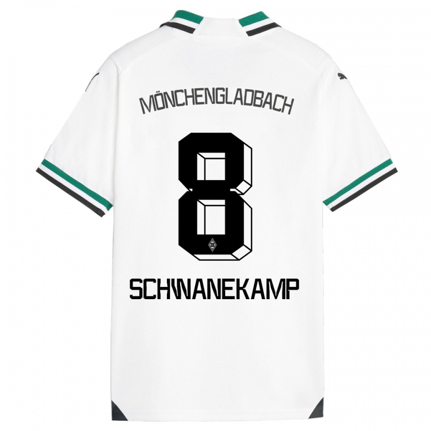 Kinder Jana Schwanekamp #8 Weiß Grün Heimtrikot Trikot 2023/24 T-Shirt Schweiz