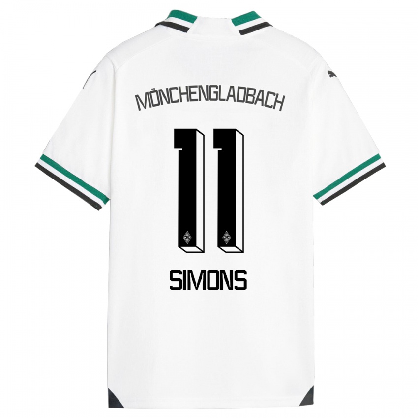 Enfant Maillot Kelly Simons #11 Blanc Vert Tenues Domicile 2023/24 T-Shirt Suisse