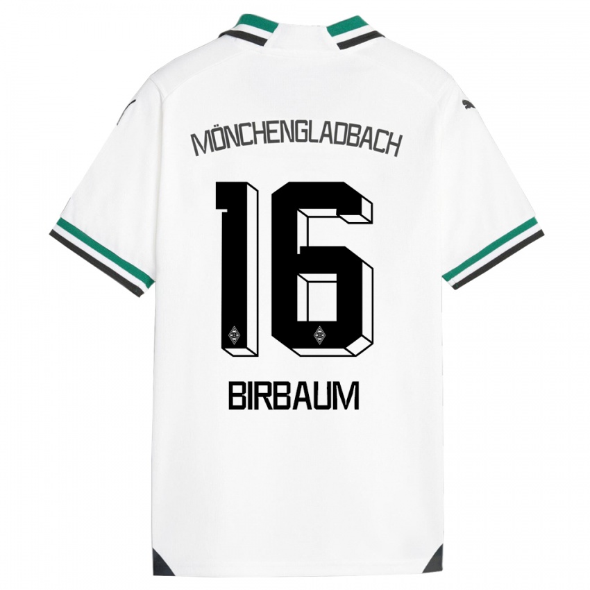Enfant Maillot Anne Birbaum #16 Blanc Vert Tenues Domicile 2023/24 T-Shirt Suisse