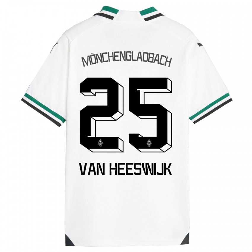 Kinder Amber Van Heeswijk #25 Weiß Grün Heimtrikot Trikot 2023/24 T-Shirt Schweiz