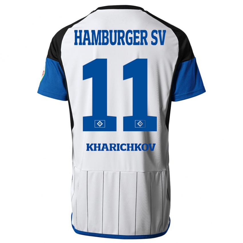 Enfant Maillot Valentyn Kharichkov #11 Blanc Tenues Domicile 2023/24 T-Shirt Suisse
