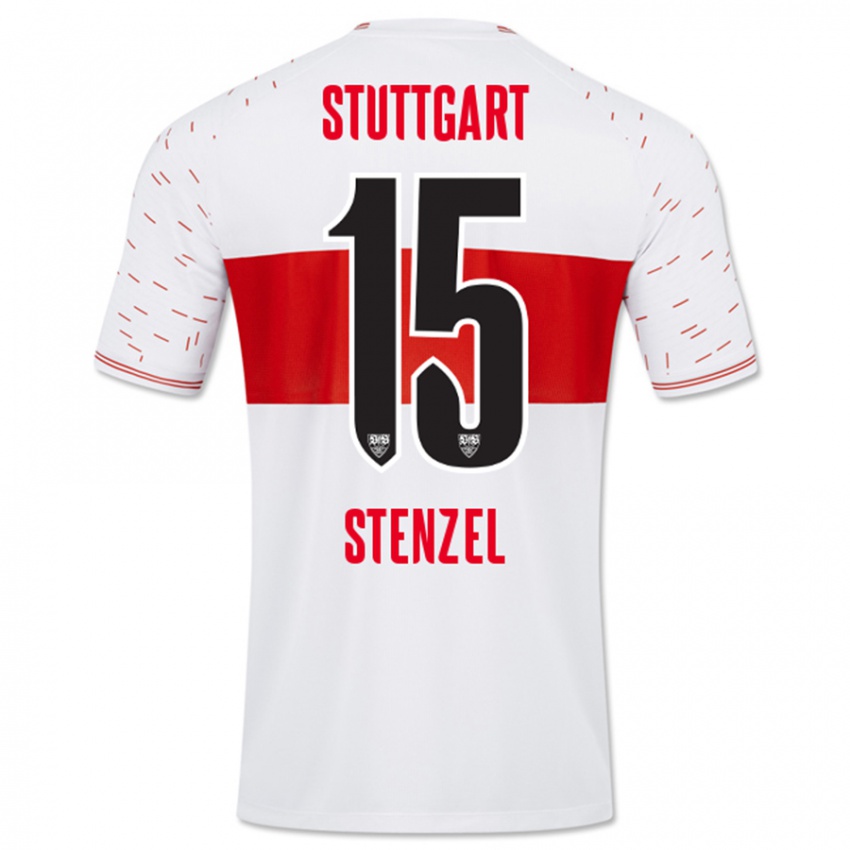 Enfant Maillot Pascal Stenzel #15 Blanc Tenues Domicile 2023/24 T-Shirt Suisse