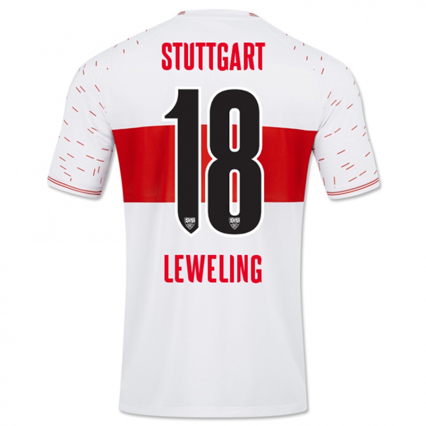 Enfant Maillot Jamie Leweling #18 Blanc Tenues Domicile 2023/24 T-Shirt Suisse