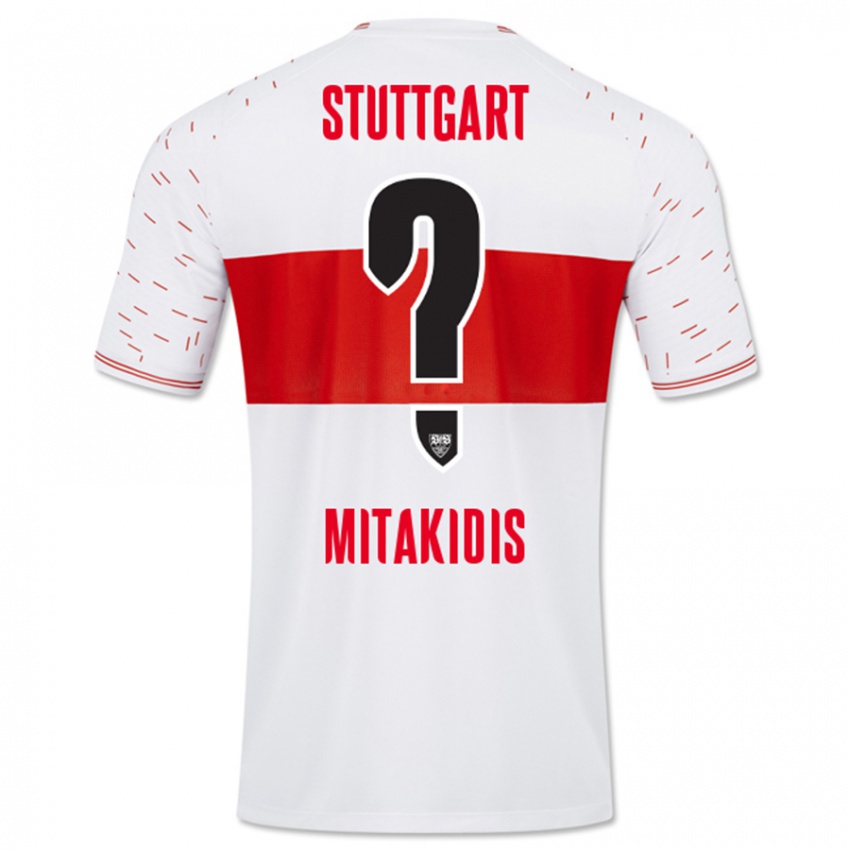 Enfant Maillot Dimitrios Mitakidis #0 Blanc Tenues Domicile 2023/24 T-Shirt Suisse