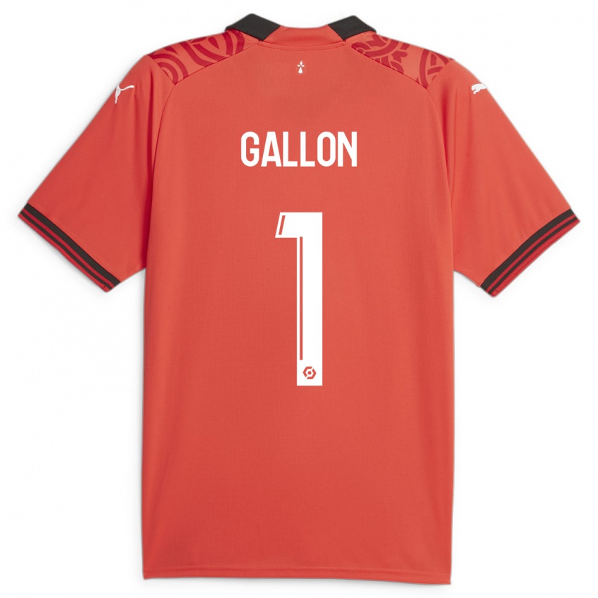 Enfant Maillot Gauthier Gallon #1 Rouge Tenues Domicile 2023/24 T-Shirt Suisse