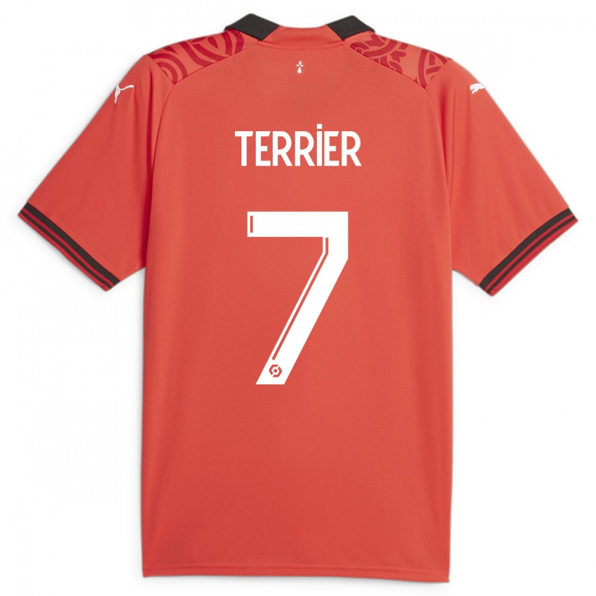 Enfant Maillot Martin Terrier #7 Rouge Tenues Domicile 2023/24 T-Shirt Suisse
