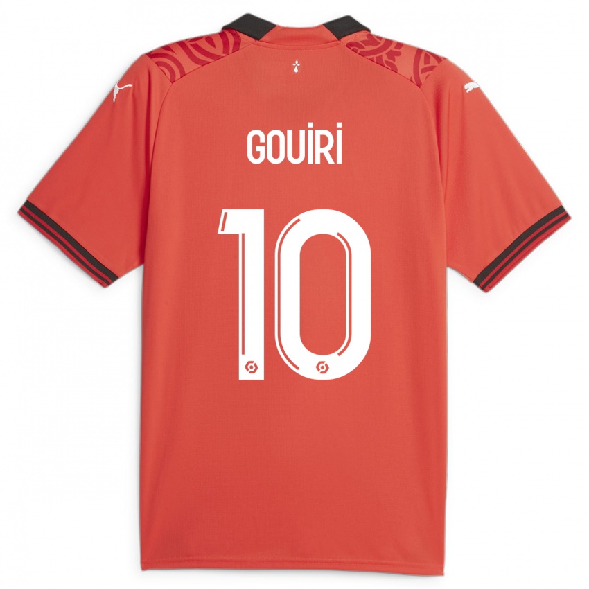Enfant Maillot Amine Gouiri #10 Rouge Tenues Domicile 2023/24 T-Shirt Suisse