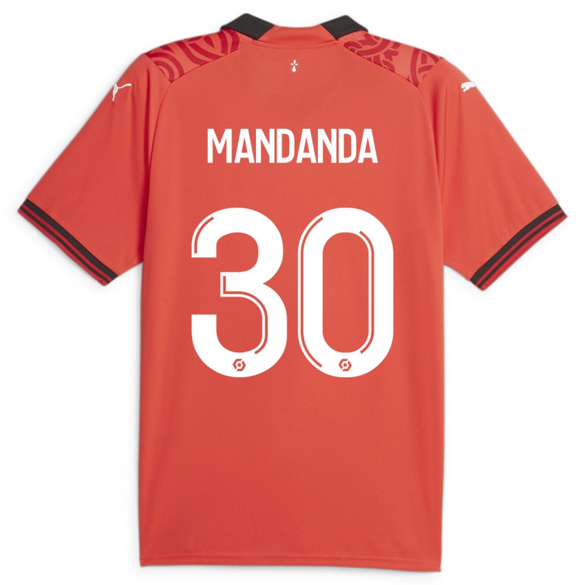Enfant Maillot Steve Mandanda #30 Rouge Tenues Domicile 2023/24 T-Shirt Suisse