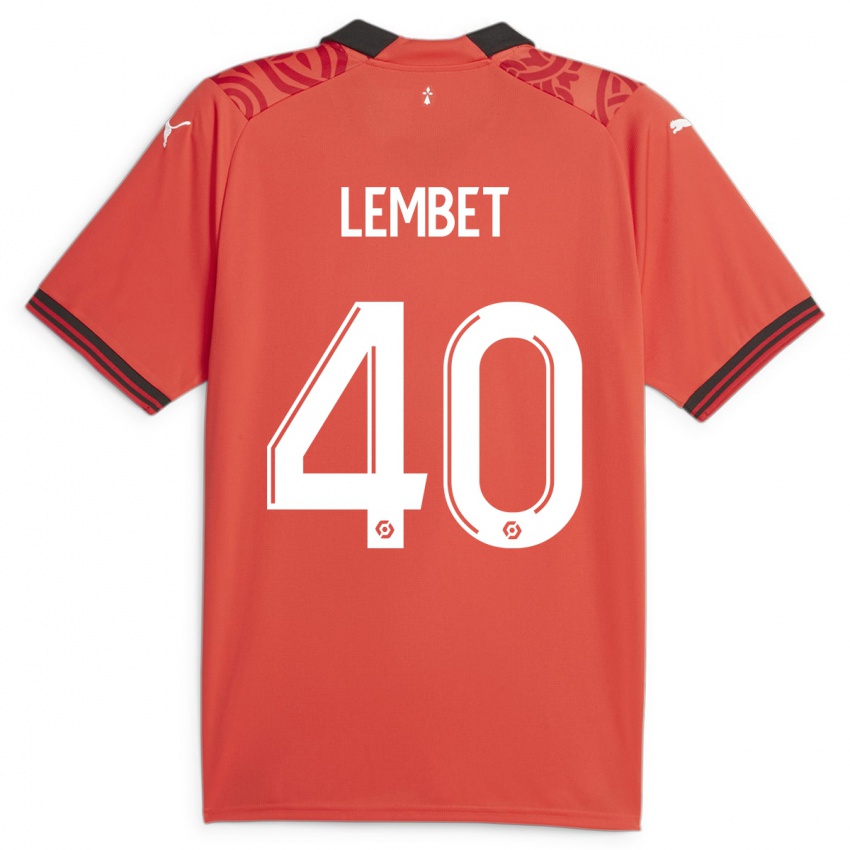 Kinder Geoffrey Lembet #40 Rot Heimtrikot Trikot 2023/24 T-Shirt Schweiz