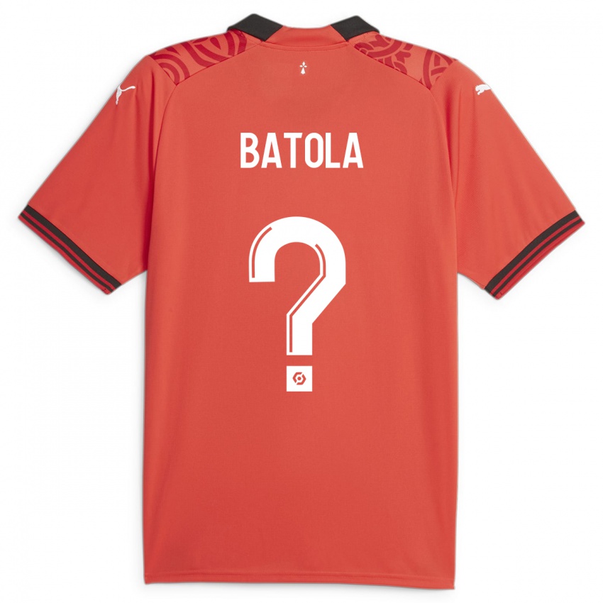 Enfant Maillot Yann Batola #0 Rouge Tenues Domicile 2023/24 T-Shirt Suisse