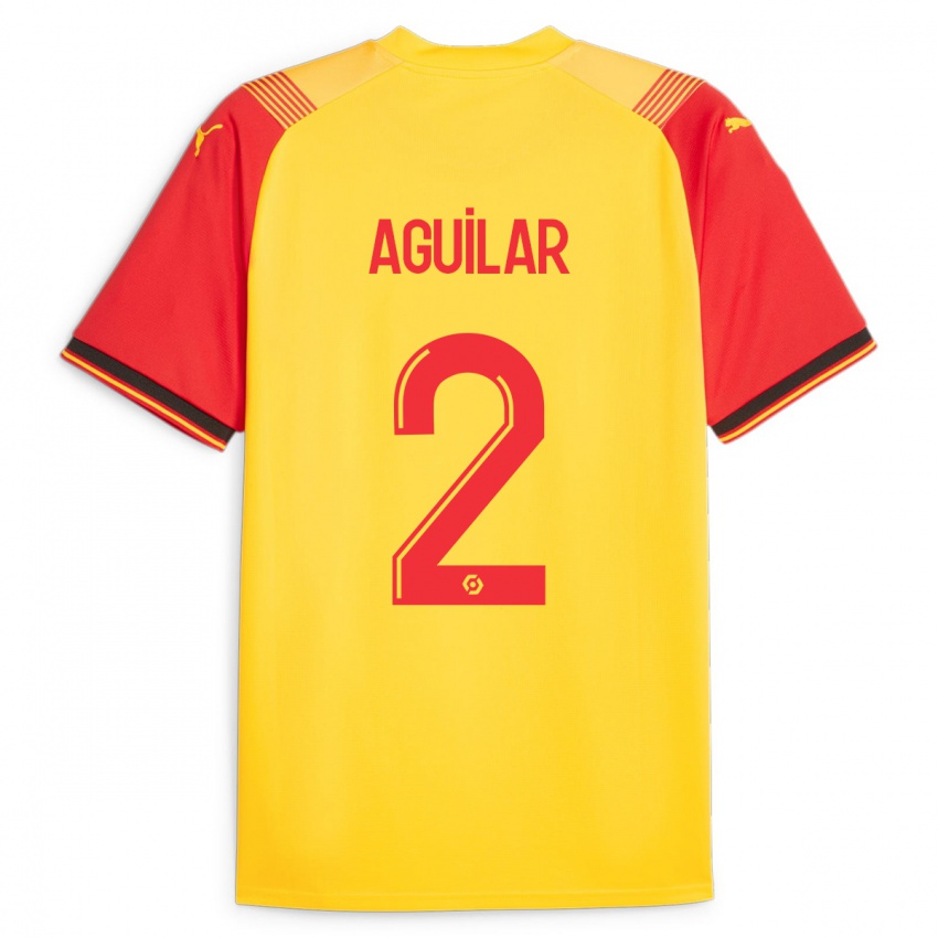 Enfant Maillot Ruben Aguilar #2 Jaune Tenues Domicile 2023/24 T-Shirt Suisse