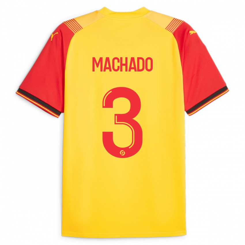 Enfant Maillot Deiver Machado #3 Jaune Tenues Domicile 2023/24 T-Shirt Suisse