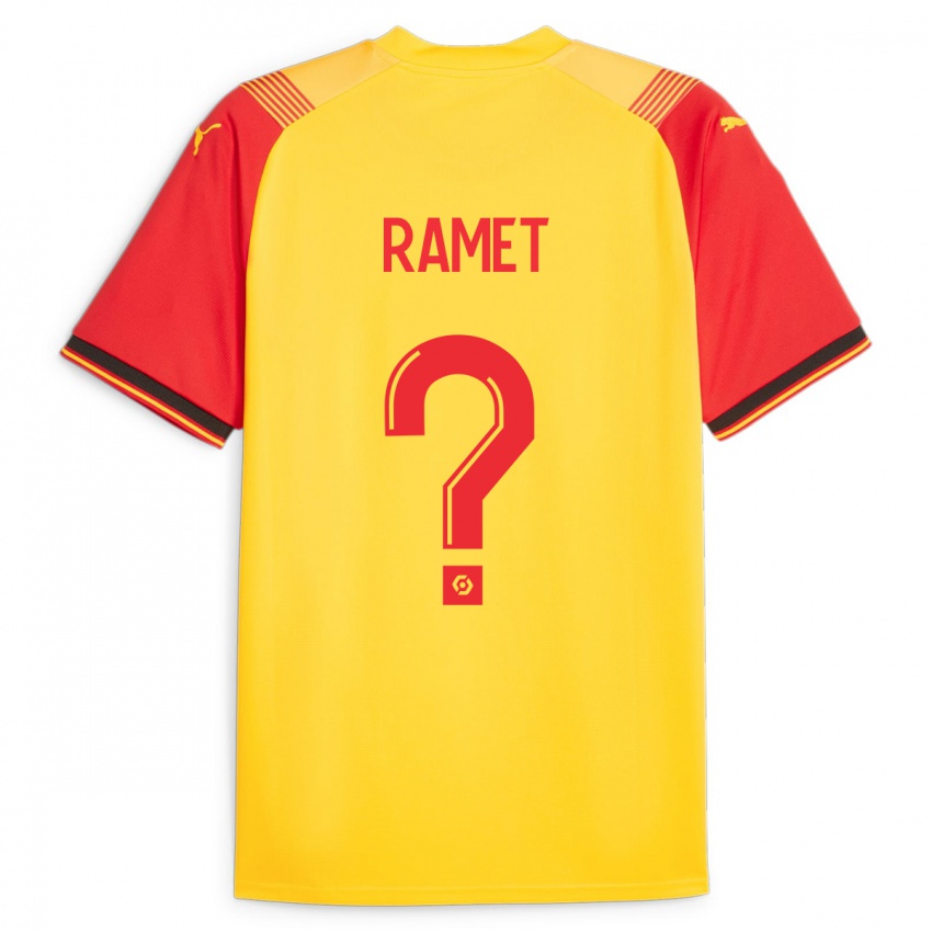 Enfant Maillot Simon Ramet #0 Jaune Tenues Domicile 2023/24 T-Shirt Suisse