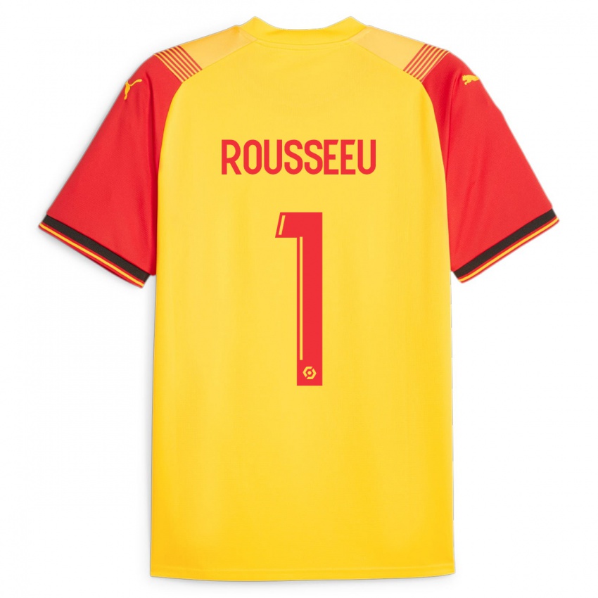 Enfant Maillot Justine Rousseeu #1 Jaune Tenues Domicile 2023/24 T-Shirt Suisse