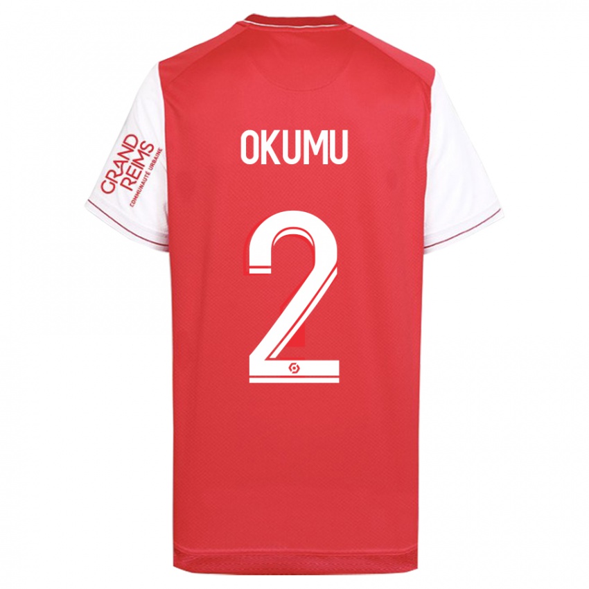 Enfant Maillot Joseph Okumu #2 Rouge Tenues Domicile 2023/24 T-Shirt Suisse