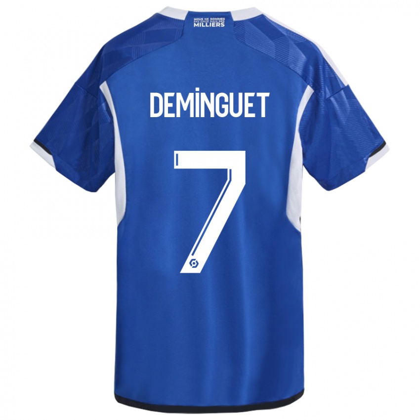 Enfant Maillot Jessy Deminguet #7 Bleu Tenues Domicile 2023/24 T-Shirt Suisse
