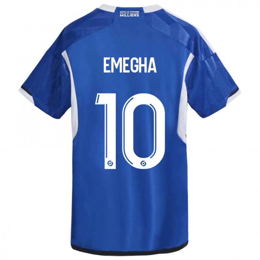Enfant Maillot Emanuel Emegha #10 Bleu Tenues Domicile 2023/24 T-Shirt Suisse