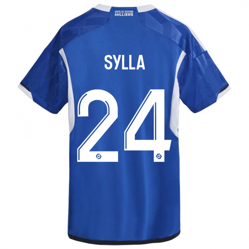 Enfant Maillot Abakar Sylla #24 Bleu Tenues Domicile 2023/24 T-Shirt Suisse