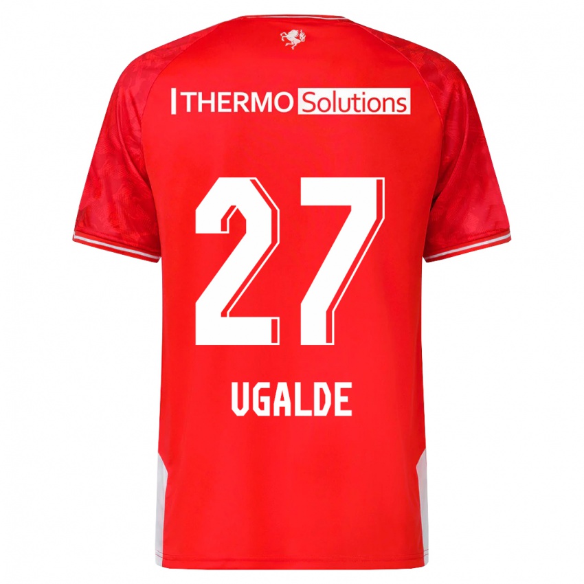 Enfant Maillot Manfred Ugalde #27 Rouge Tenues Domicile 2023/24 T-Shirt Suisse
