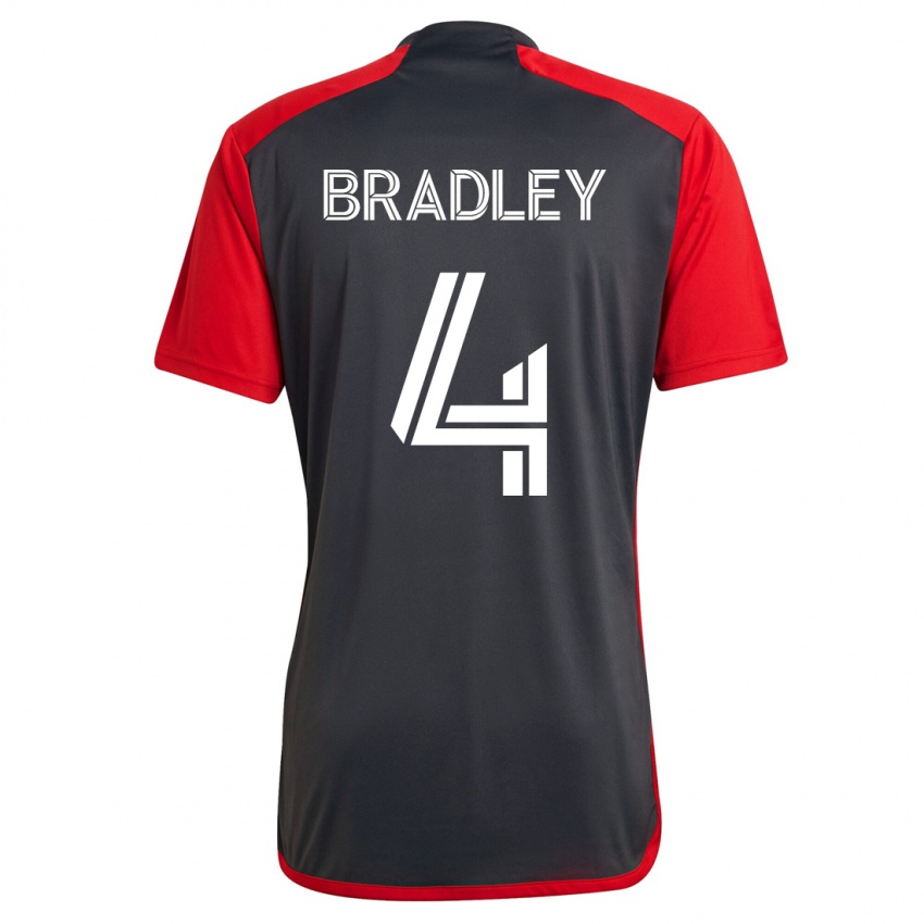 Enfant Maillot Michael Bradley #4 Gris Tenues Domicile 2023/24 T-Shirt Suisse