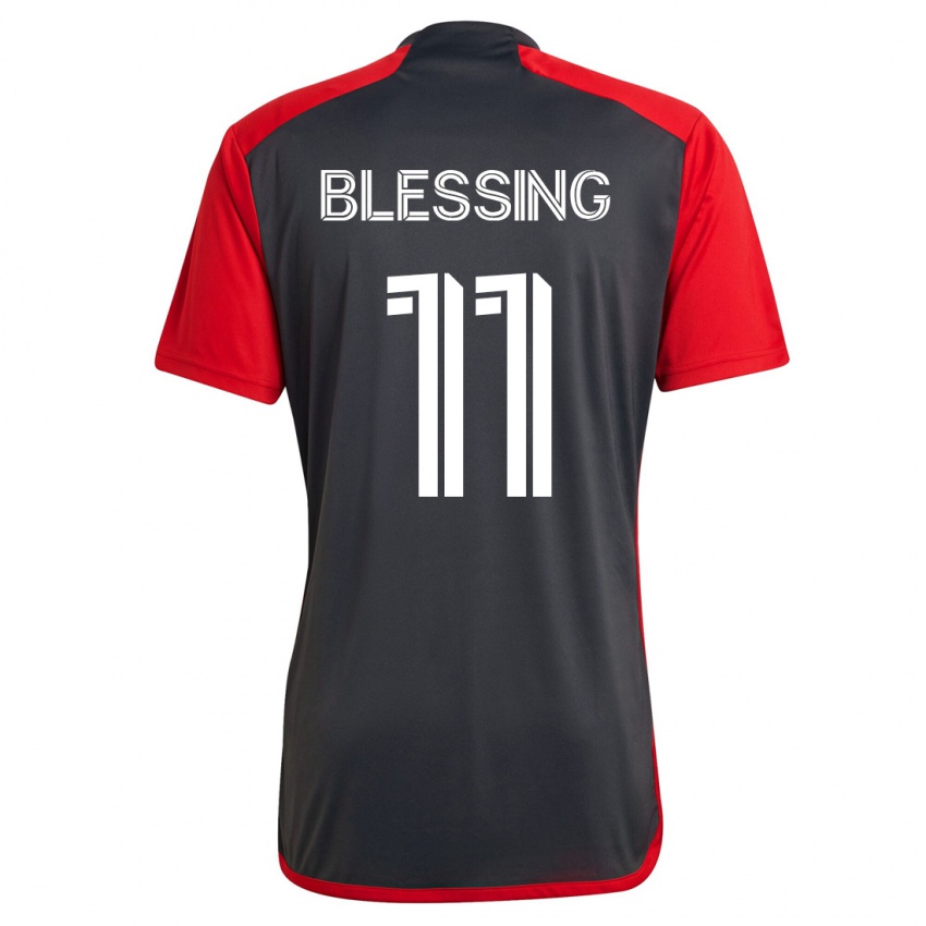 Enfant Maillot Latif Blessing #11 Gris Tenues Domicile 2023/24 T-Shirt Suisse