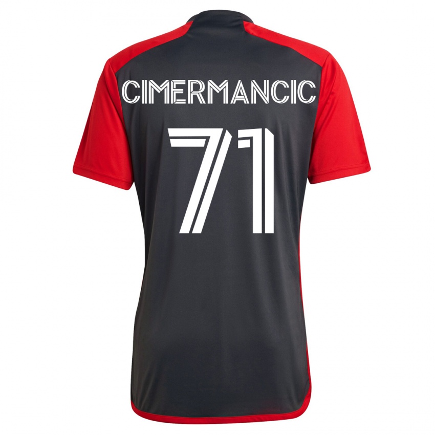 Enfant Maillot Markus Cimermancic #71 Gris Tenues Domicile 2023/24 T-Shirt Suisse