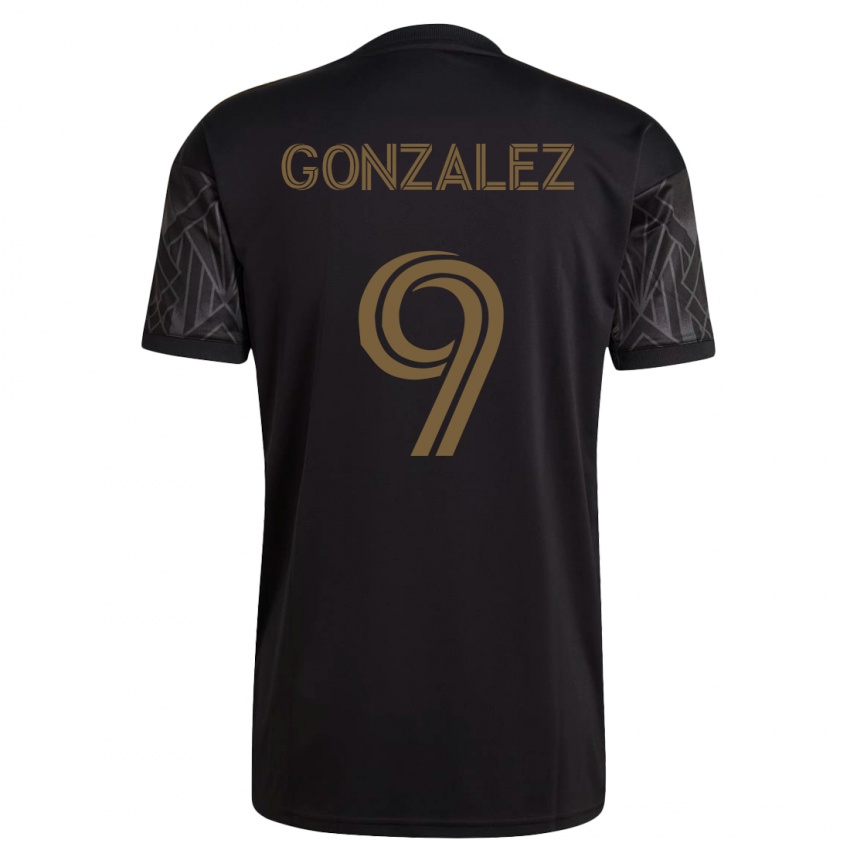 Kinder Mario González #9 Schwarz Heimtrikot Trikot 2023/24 T-Shirt Schweiz