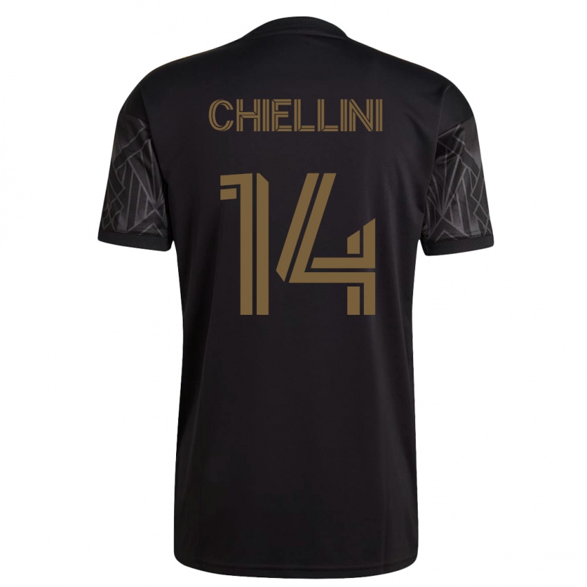 Enfant Maillot Giorgio Chiellini #14 Noir Tenues Domicile 2023/24 T-Shirt Suisse