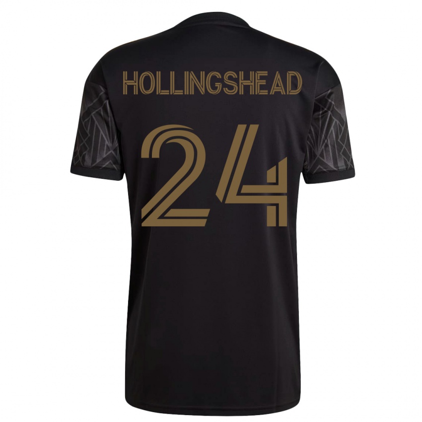 Enfant Maillot Ryan Hollingshead #24 Noir Tenues Domicile 2023/24 T-Shirt Suisse