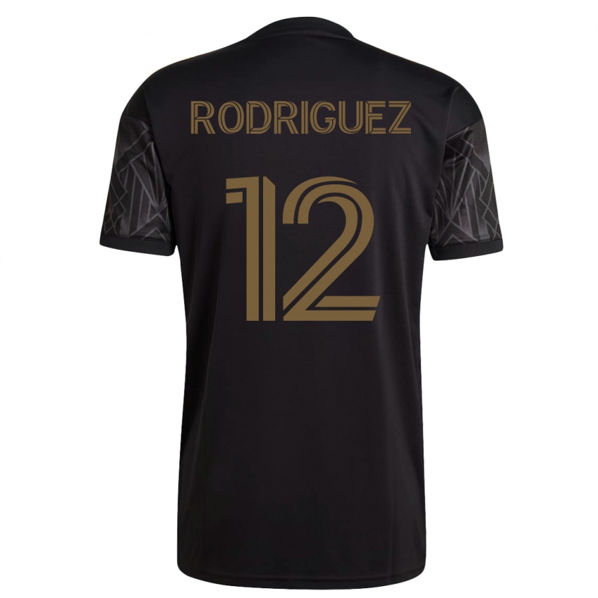 Kinder Jeremi Rodríguez #12 Schwarz Heimtrikot Trikot 2023/24 T-Shirt Schweiz
