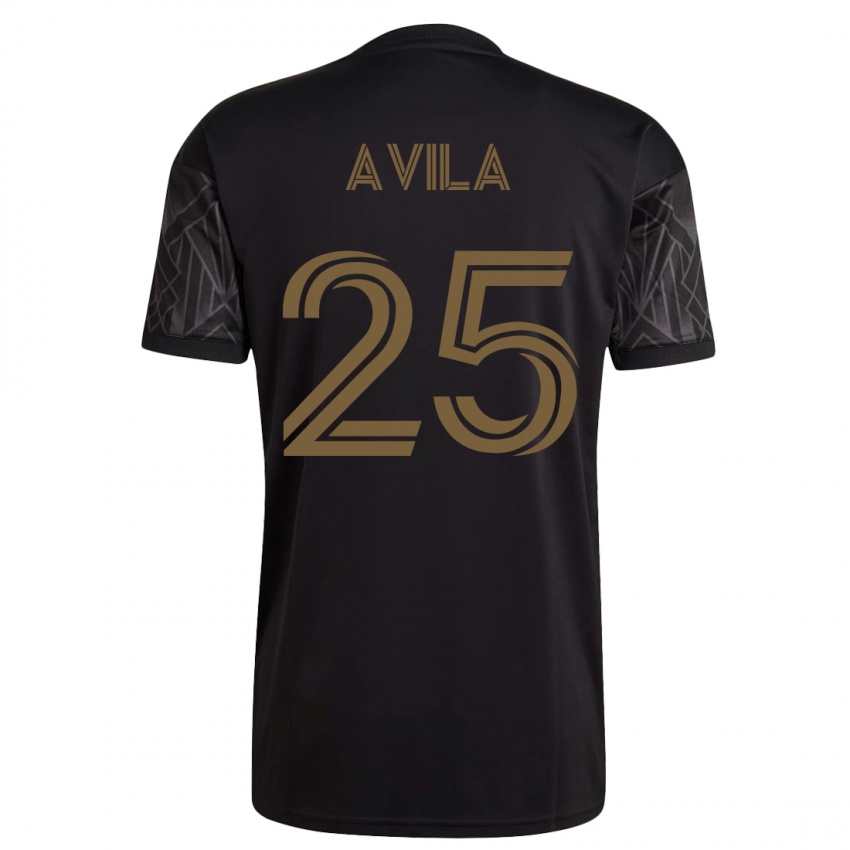 Enfant Maillot Armando Avila #25 Noir Tenues Domicile 2023/24 T-Shirt Suisse