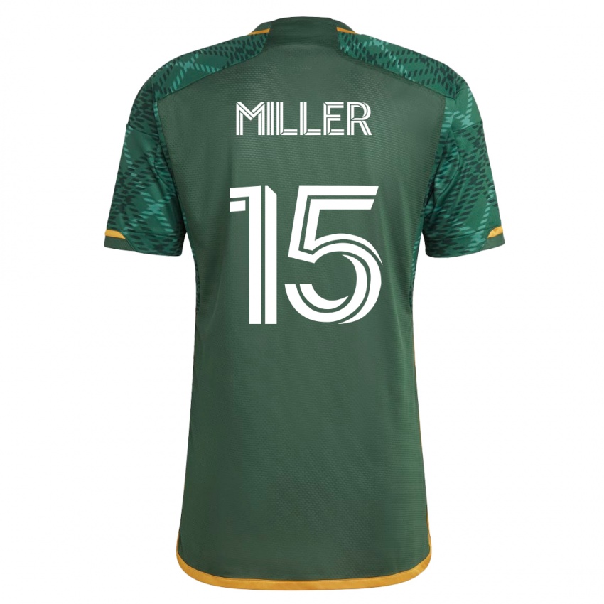 Enfant Maillot Eric Miller #15 Vert Tenues Domicile 2023/24 T-Shirt Suisse