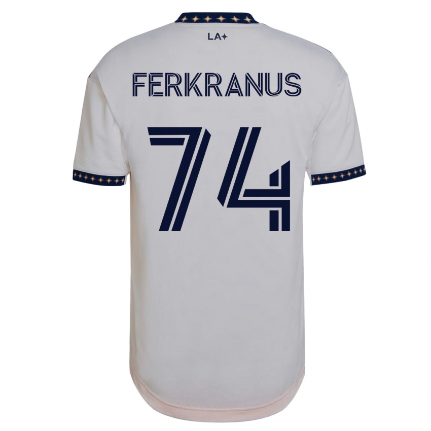Enfant Maillot Marcus Ferkranus #74 Blanc Tenues Domicile 2023/24 T-Shirt Suisse