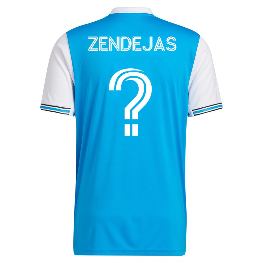 Enfant Maillot Adrián Zendejas #0 Bleu Tenues Domicile 2023/24 T-Shirt Suisse