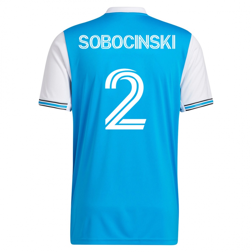 Enfant Maillot Jan Sobocinski #2 Bleu Tenues Domicile 2023/24 T-Shirt Suisse