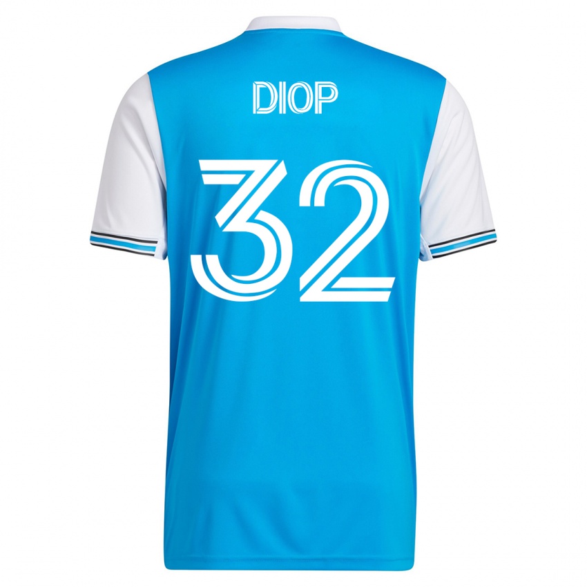 Enfant Maillot Hamady Diop #32 Bleu Tenues Domicile 2023/24 T-Shirt Suisse