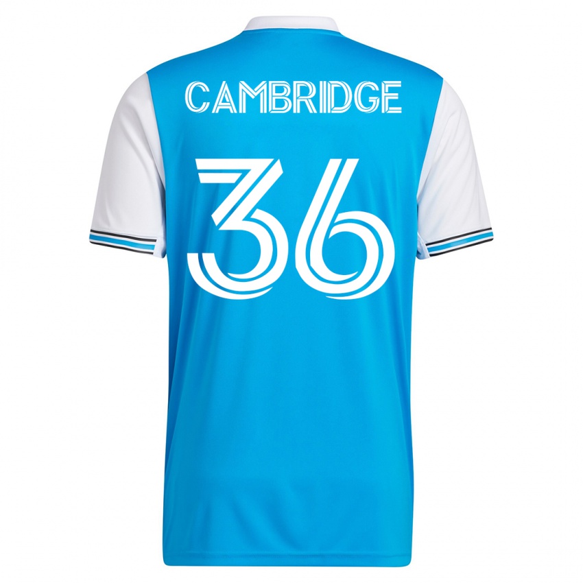 Kinder Brandon Cambridge #36 Blau Heimtrikot Trikot 2023/24 T-Shirt Schweiz