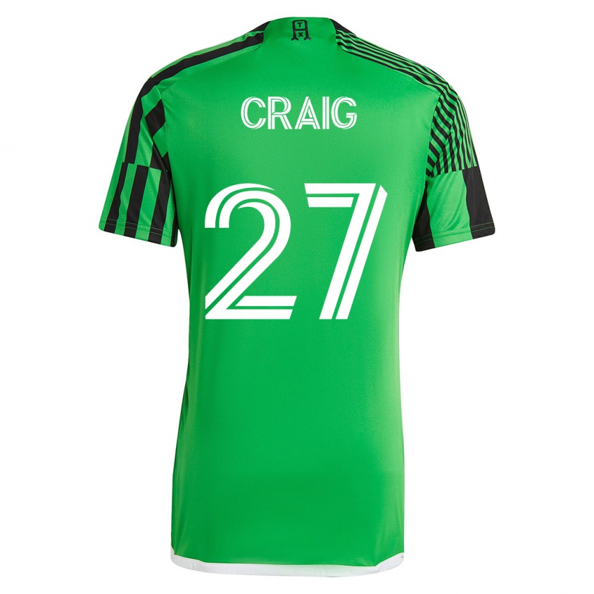 Kinder Brandan Craig #27 Grün Schwarz Heimtrikot Trikot 2023/24 T-Shirt Schweiz