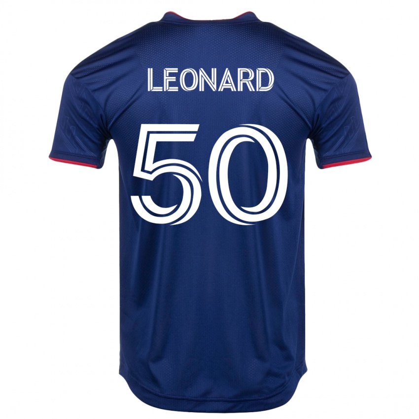 Enfant Maillot Eric Leonard #50 Marin Tenues Domicile 2023/24 T-Shirt Suisse