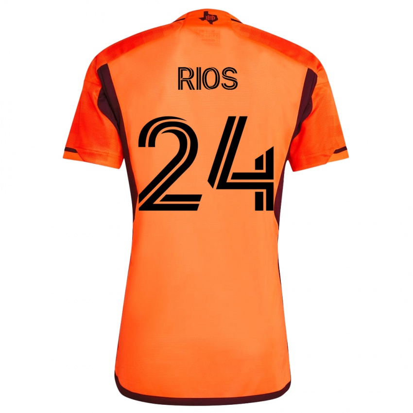 Kinder Paolo Ríos #24 Orangefarben Heimtrikot Trikot 2023/24 T-Shirt Schweiz