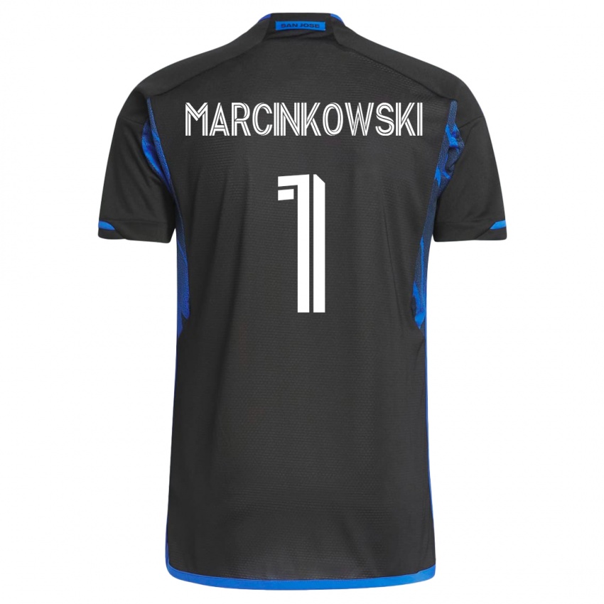 Enfant Maillot Jt Marcinkowski #1 Bleu Noir Tenues Domicile 2023/24 T-Shirt Suisse