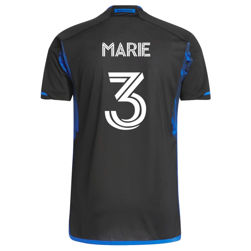 Enfant Maillot Paul Marie #3 Bleu Noir Tenues Domicile 2023/24 T-Shirt Suisse