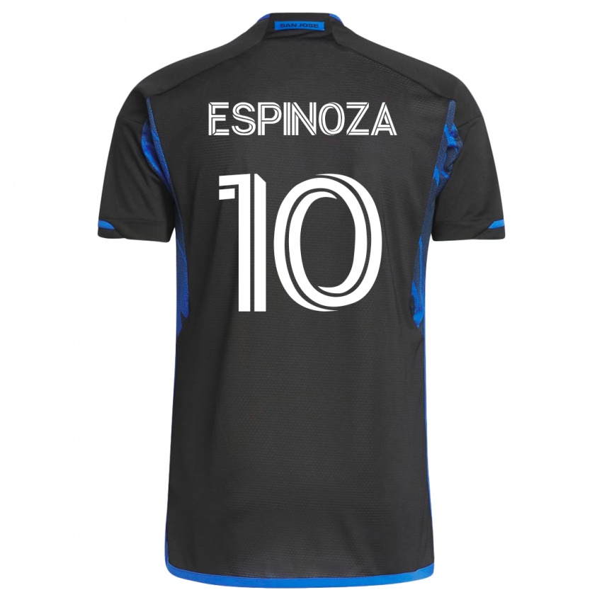 Enfant Maillot Cristian Espinoza #10 Bleu Noir Tenues Domicile 2023/24 T-Shirt Suisse
