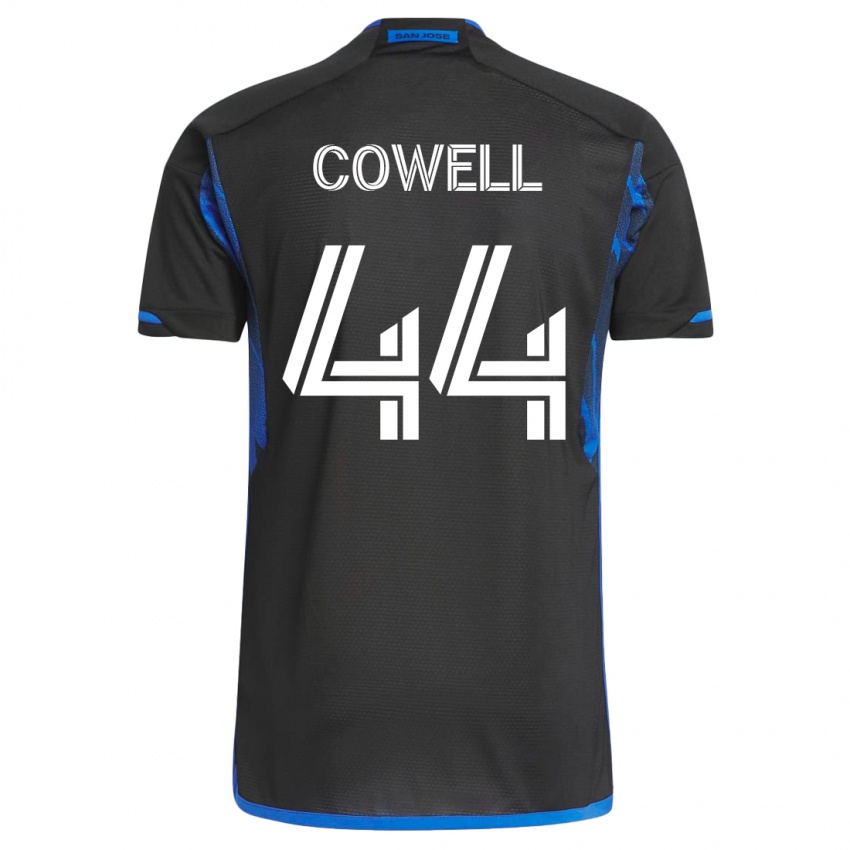Enfant Maillot Cade Cowell #44 Bleu Noir Tenues Domicile 2023/24 T-Shirt Suisse