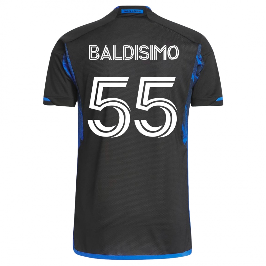 Enfant Maillot Michael Baldisimo #55 Bleu Noir Tenues Domicile 2023/24 T-Shirt Suisse