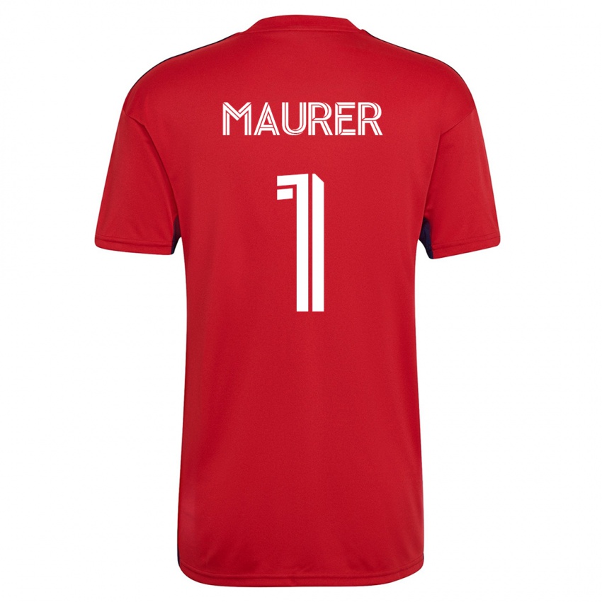 Enfant Maillot Jimmy Maurer #1 Rouge Tenues Domicile 2023/24 T-Shirt Suisse