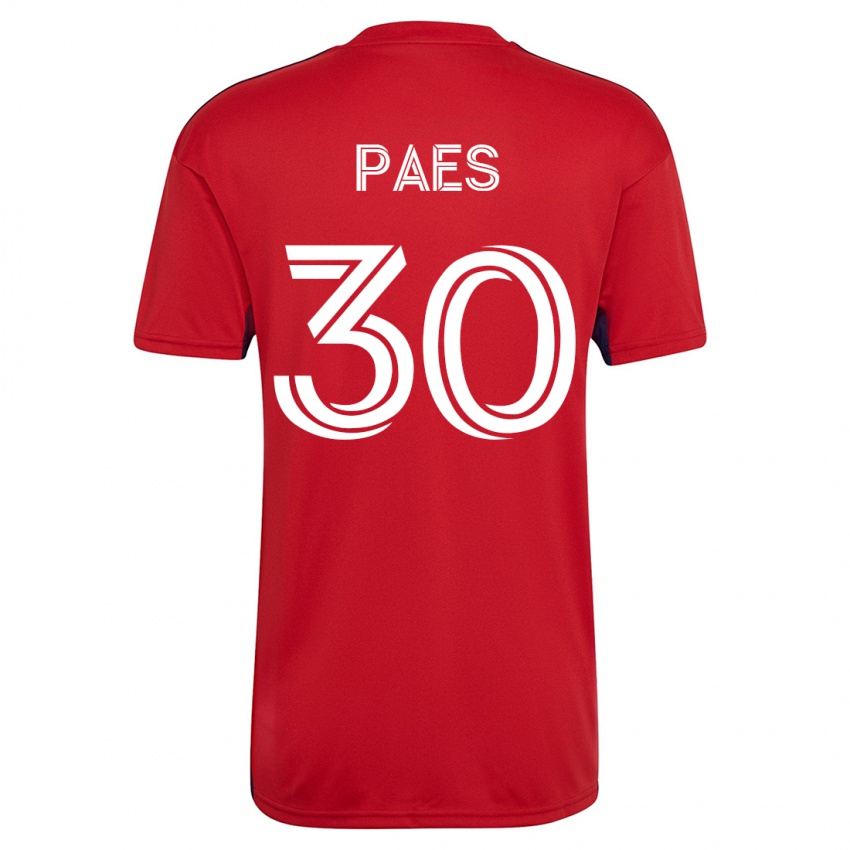 Enfant Maillot Maarten Paes #30 Rouge Tenues Domicile 2023/24 T-Shirt Suisse
