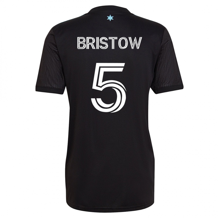 Kinder Ethan Bristow #5 Schwarz Heimtrikot Trikot 2023/24 T-Shirt Schweiz