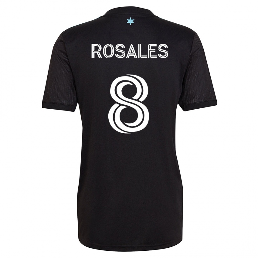 Enfant Maillot Joseph Rosales #8 Noir Tenues Domicile 2023/24 T-Shirt Suisse