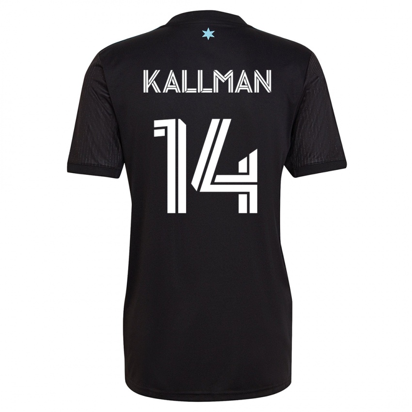 Enfant Maillot Brent Kallman #14 Noir Tenues Domicile 2023/24 T-Shirt Suisse